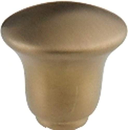 Champagne bronze mushroom-shaped finial with smooth rounded cap and cylindrical stem for tub diverter rod.