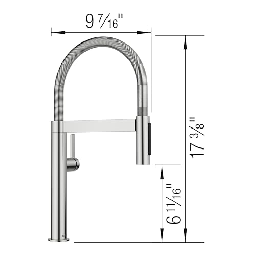 Blanco Culina Mini Faucet 1.5 GPM in PVD Steel - 527479