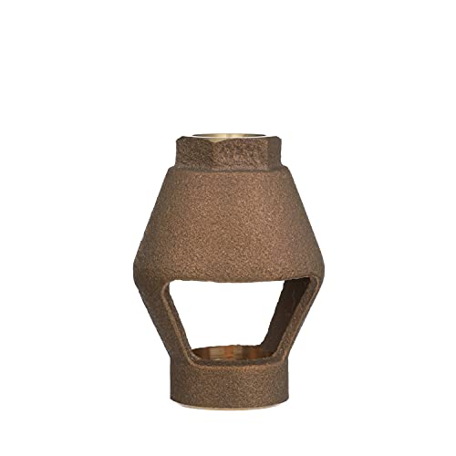 Bronze air gap device with conical body and open rectangular base opening.