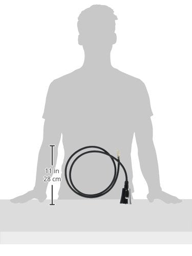 Chrome pull-down spray assembly with coiled hose, shown at 11 inches tall next to human figure for scale.