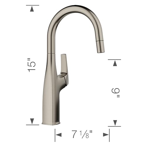 Blanco Rivana Bar Faucet 1.5 GPM in Satin Platinum - 443250