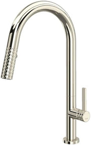 Rohl Tenerife Pull-Down Kitchen Faucet With C-Spout in Polished Nickel - TE55D1LMPN
