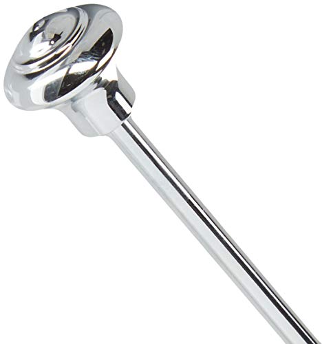 Chrome lift rod with circular collar and round knob at top, extending down into long metal shaft.