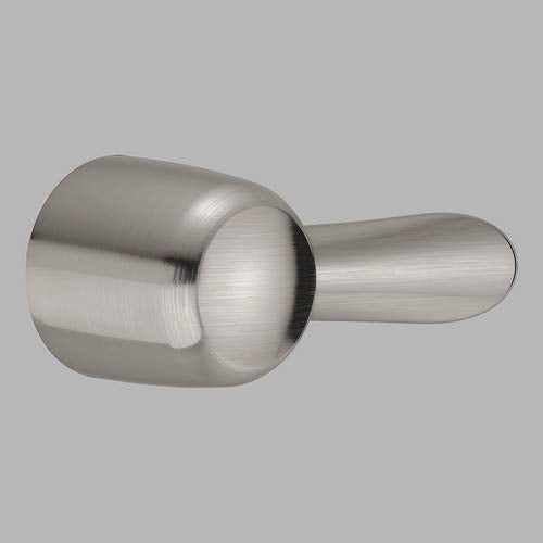 Stainless steel lever handle with cylindrical design and brushed finish surface.
