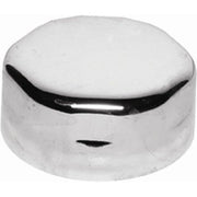 Chrome locking stop cap with curved top and horizontal slot detail on cylindrical body.