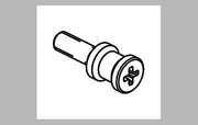 Chrome valve stem extender with cross-handle design and cylindrical body.