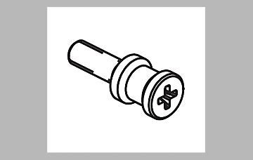 Chrome valve stem extender with cross-handle design and cylindrical body.