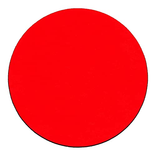 Red circular sanding disc with black edge outline.