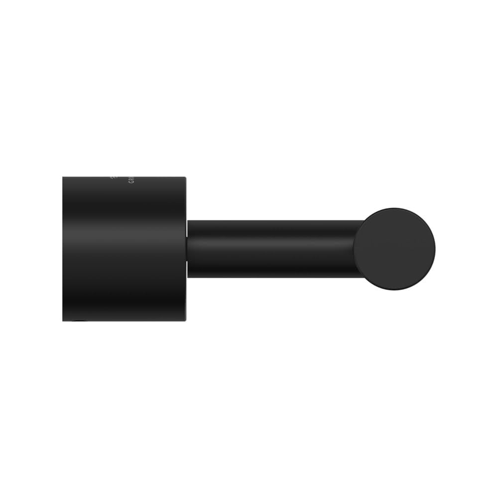 Grohe Atrio toilet paper holder with cylindrical mounting base, horizontal rod, and spherical end knob in brushed dark finish