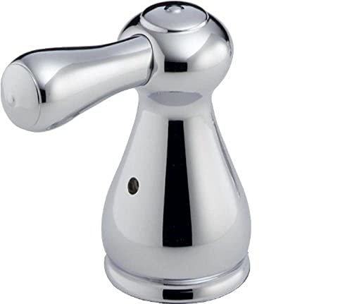 Chrome metal lever handle with spherical base and transfer valve component.