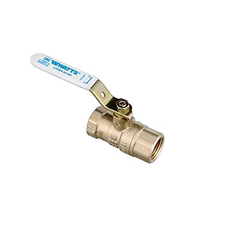 Brass 2-inch ball valve with female NPT threads and blue lever handle.