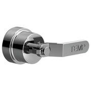 Brizo Litze thermostatic valve trim with round escutcheon and rectangular lever handle marked "TEMP".