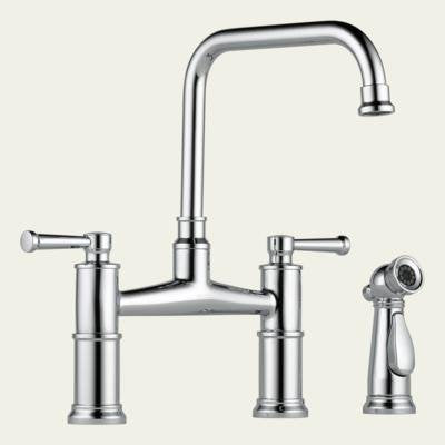 Brizo Artesso Bridge Faucet with Side Sprayer