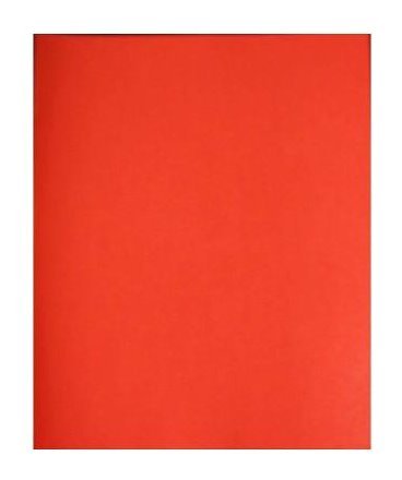 Red sanding sheet with fine grit surface, 9 x 11 inches.