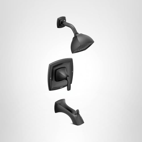 Moen Voss Posi Temp Pressure Balancing Eco Performance Tub and Shower Trim Kit in Matte Black - T2693EPBL