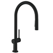 Hansgrohe 72857671 Talis N High Arc Kitchen Faucet, O-Style 2-Spray Pull-Down, 1.5 GPM in Matte Black