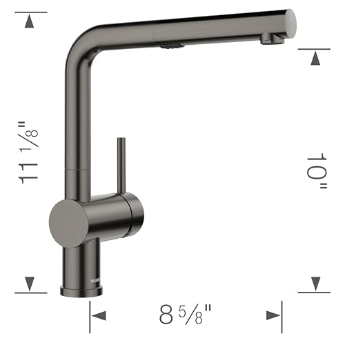 Blanco Pull-Out Kitchen Faucet 1.5 GPM in Satin Dark Steel - 443269