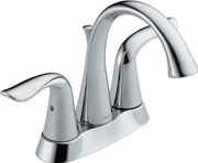 Delta Lahara Two Handle Centerset Bathroom Faucet with Metal Drain & Pop Up