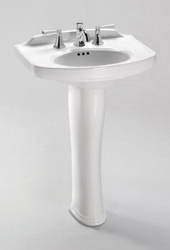 Toto Dartmouth Rectangular Pedestal for Bathroom Sink in Cotton White