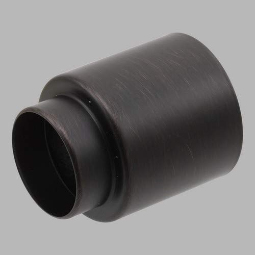 Cylindrical trim sleeve in dark bronze finish with tapered end connection for tub and shower installation.