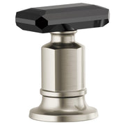 Brizo Invari Roman Tub Faucet Black Crystal Knob Handle Kit