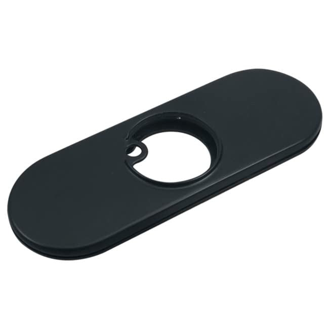 Dark bronze oval escutcheon plate with circular opening and mounting hole.
