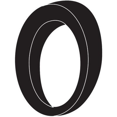 Black rubber gasket with beveled edges and oval center opening.