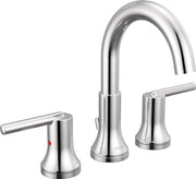 Delta Trinsic Two Handle Widespread Bathroom Faucet with Metal Drain & Pop Up