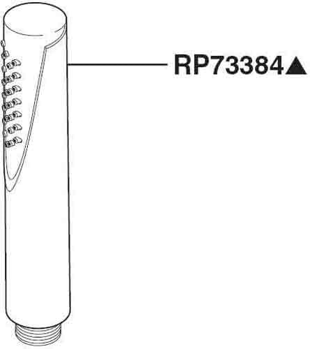 Champagne bronze single-setting hand shower with tapered cylindrical body and multiple spray holes.