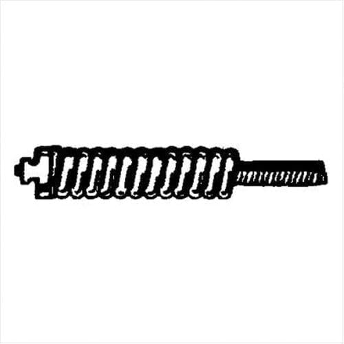Black coiled plumbing cable with connector end and straight shaft section.