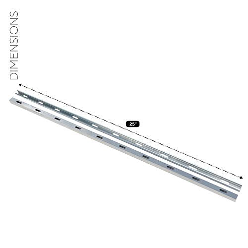 Rohl Allia 25-inch undermount sink installation kit with metal mounting brackets and hardware.