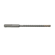 Milwaukee SDS-Plus MX4 rotary hammer drill bit with fluted shaft and cylindrical shank on white background.