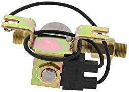 Brass solenoid valve with black electrical coil and two threaded ports.