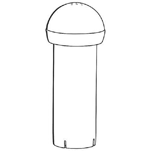 Chrome diverter knob with dome-shaped top and cylindrical stem for shower valve control.