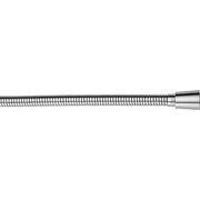 Chrome hand shower hose with metal spiral casing and connector fitting, 69"-92" adjustable length.