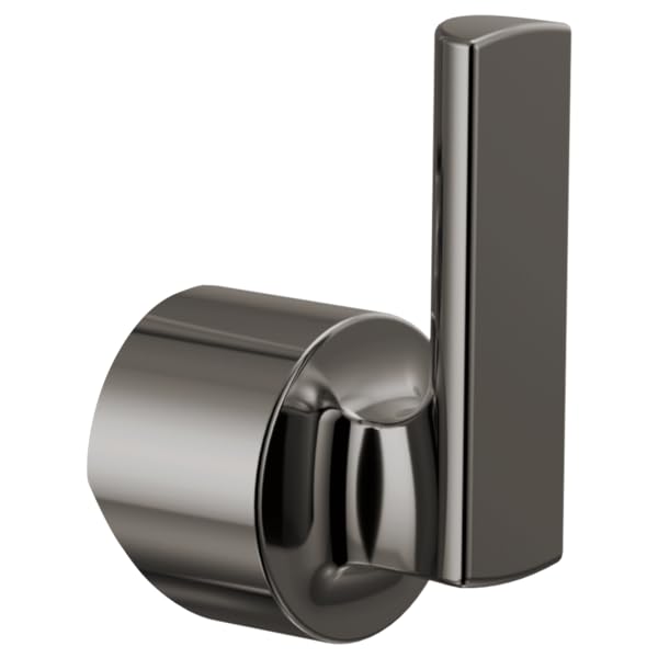 Black Onyx lever handle kit with cylindrical knob and rectangular backplate for bar faucet installation.