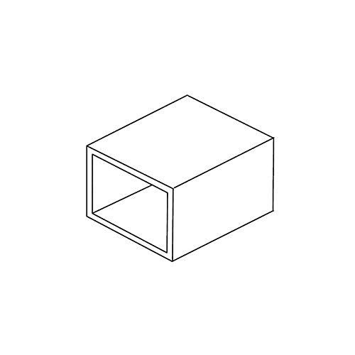 Contemporary mounting bracket with rectangular shape and Venetian bronze finish shown in isometric view.