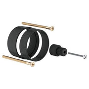 Grohe GrohSafe 3.0 extension kit with chrome-finished brass rods, black rubber sleeves, and connector components.