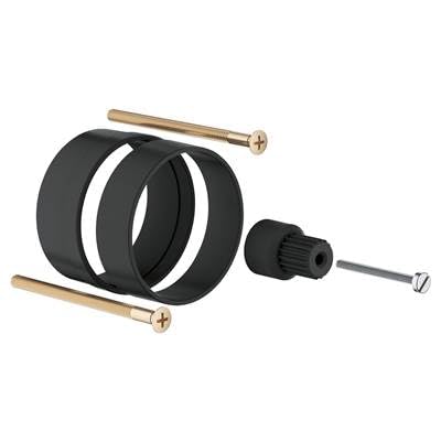 Grohe GrohSafe 3.0 extension kit with chrome-finished brass rods, black rubber sleeves, and connector components.