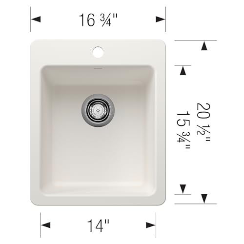Blanco Liven Bar Style Dual Mount Sink in White - 443237