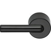 Black cylindrical tank lever with rounded handle and circular mounting plate.