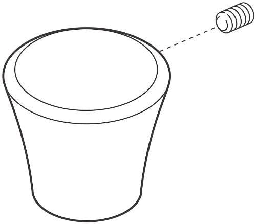 Chrome knob handle with threaded connector for diverter valve installation.
