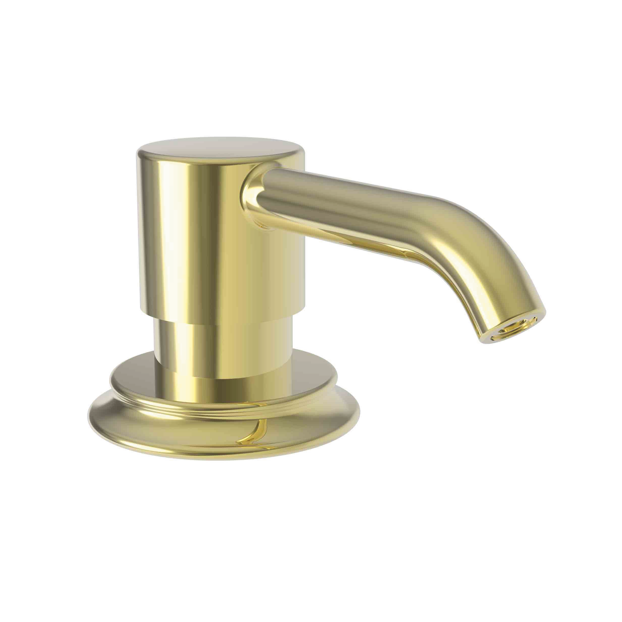 Newport Brass Stripling Deck Mounted Soap & Lotion Dispenser with 8oz Bottle