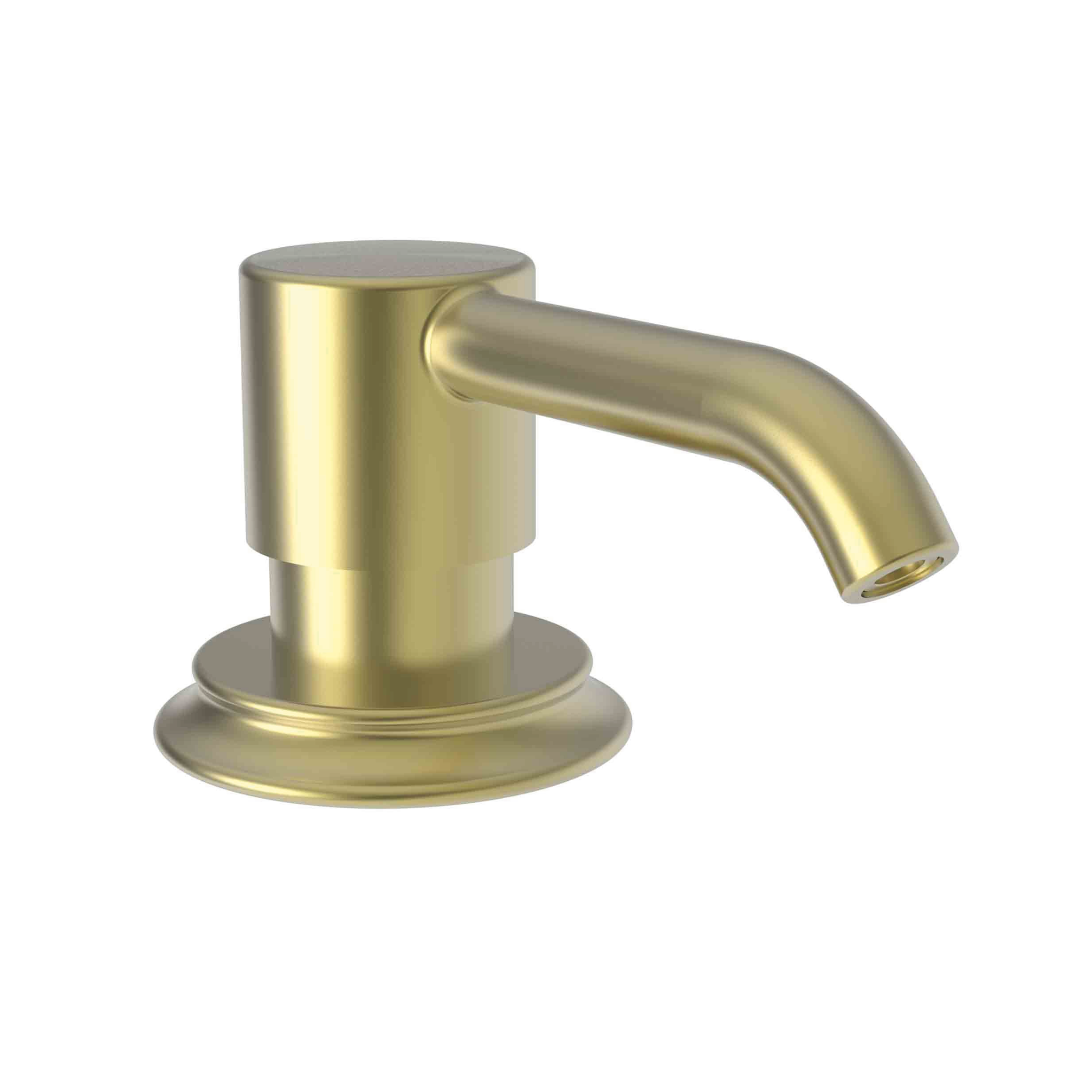 Newport Brass Stripling Deck Mounted Soap & Lotion Dispenser with 8oz Bottle