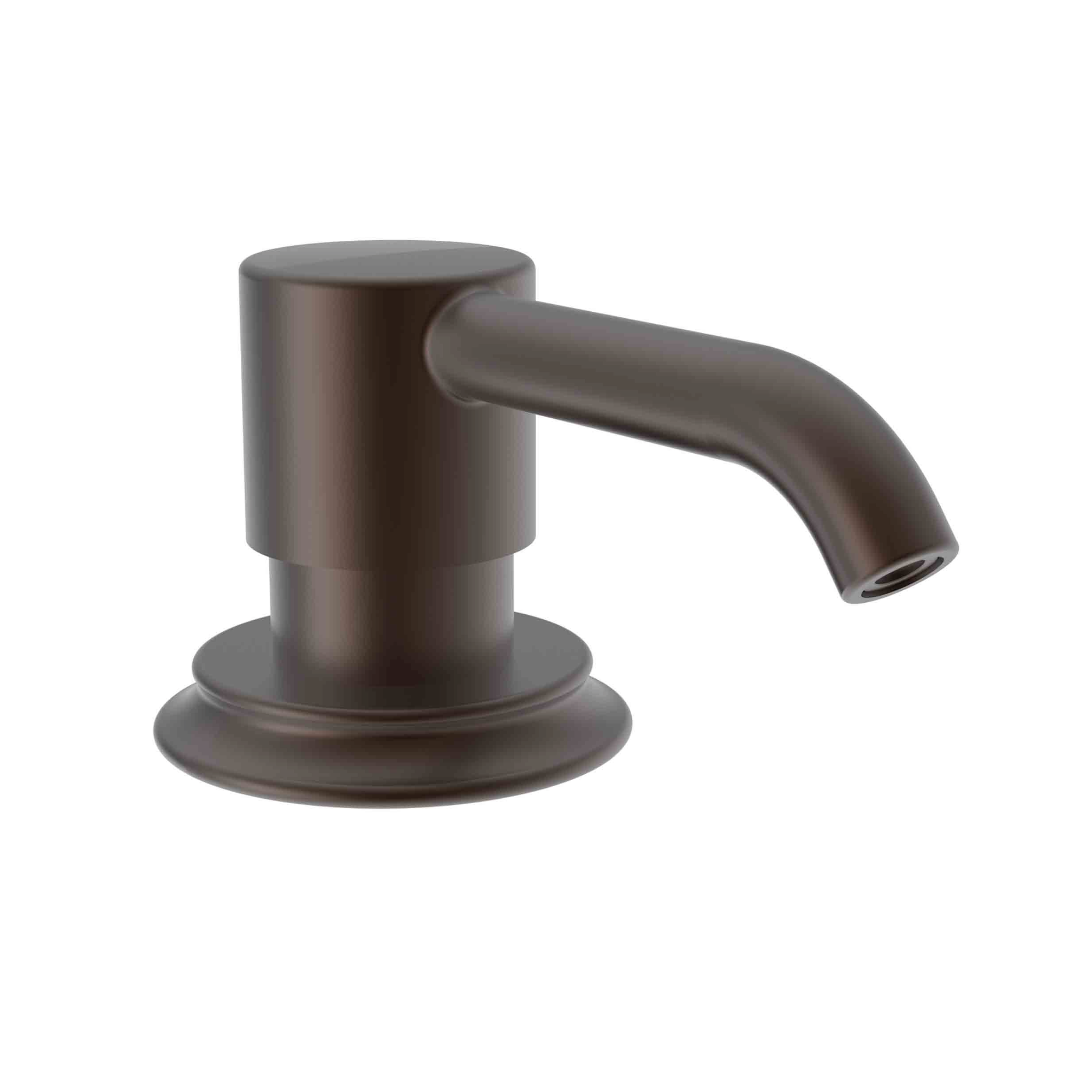 Newport Brass Stripling Deck Mounted Soap & Lotion Dispenser with 8oz Bottle