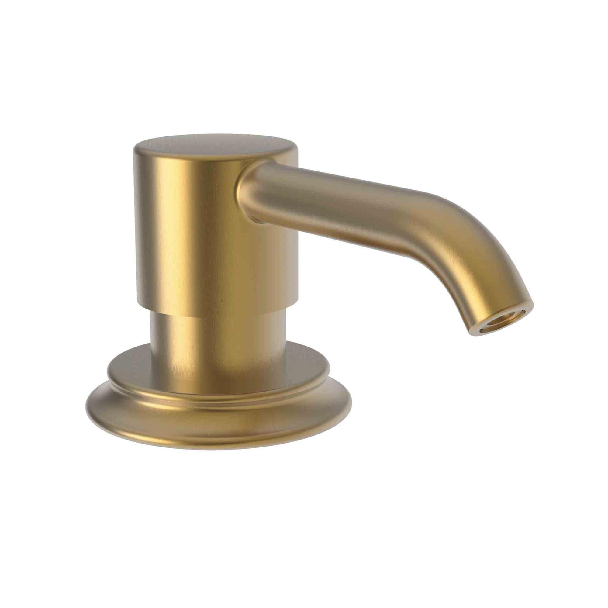 Newport Brass Stripling Deck Mounted Soap & Lotion Dispenser with 8oz Bottle