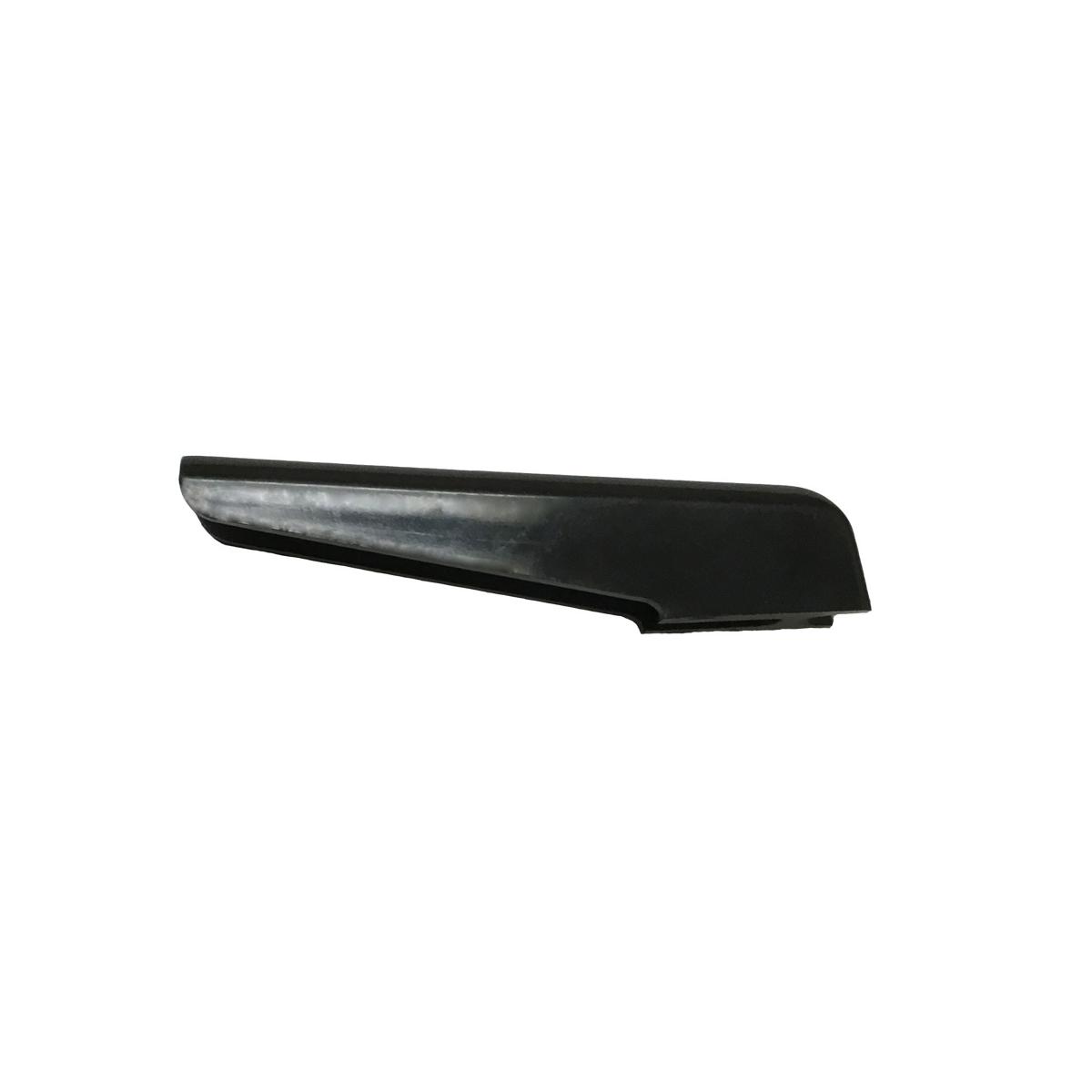 Black curved handle with tapered design and rounded end.