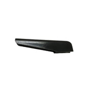 Black curved handle with tapered design and rounded end.