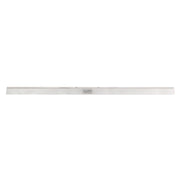 Long silver Milwaukee screed bar with handle and level indicator in center.