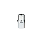 Milwaukee 1/2 inch drive 13mm metric 6-point socket with flat sides and black grip knurling.